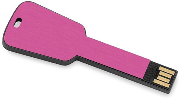 Obrázky: Keyflash ružový hliník.flash disk tvar kľúča 4GB