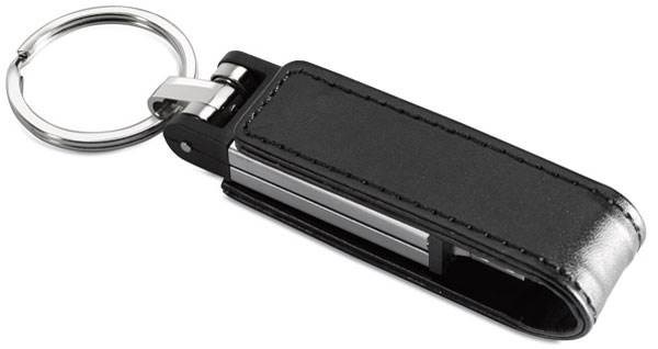 Obrázky: Magring USB flash disk 1 GB v čiernom kož. obale