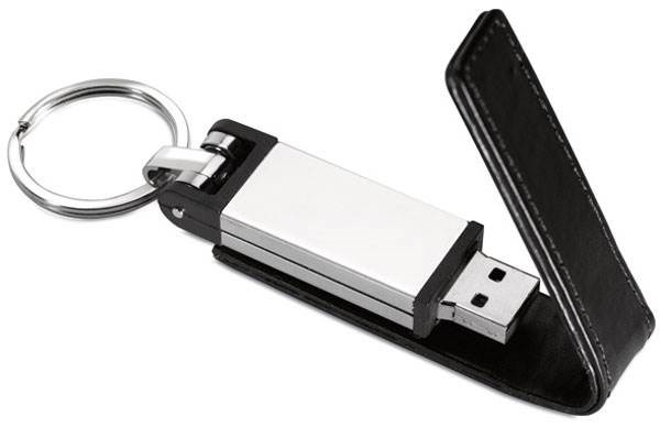 Obrázky: Magring USB flash disk 1 GB v čiernom kož. obale, Obrázok 2