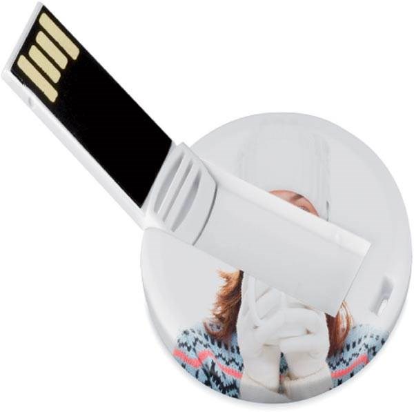 Obrázky: Rondocard biely oválny USB disk 16GB, Obrázok 2
