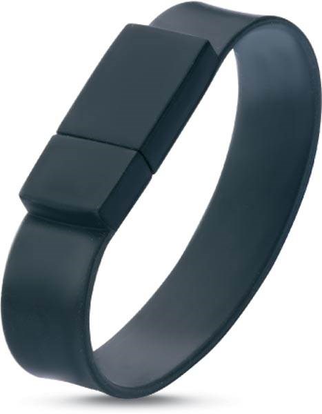 Obrázky: Wristflash USB disk čierny náramok 2GB
