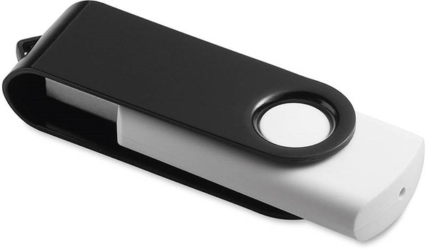 Obrázky: Rotoflash čierno-biely rotačný USB disk 32 GB