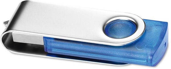 Obrázky: Transtech modro-strieborný USB disk 2 GB