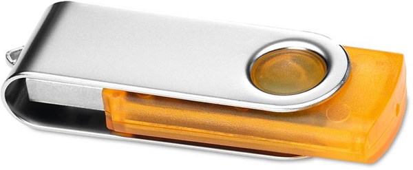 Obrázky: Transtech oranžovo-strieborný USB disk 2 GB