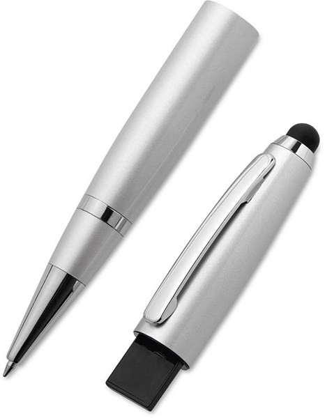 Obrázky: Memotouch striebor. gul. pero/stylus/USB disk 1 GB
