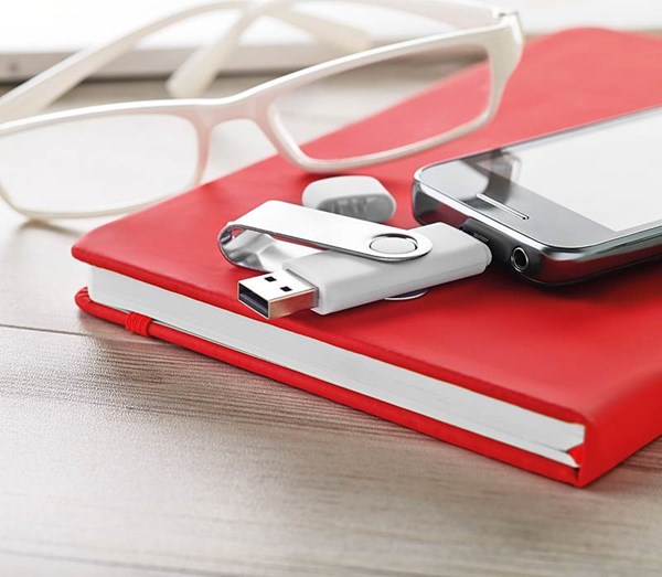 Obrázky: OTG Twister flash disk 32 GB s micro USB, biely, Obrázok 3