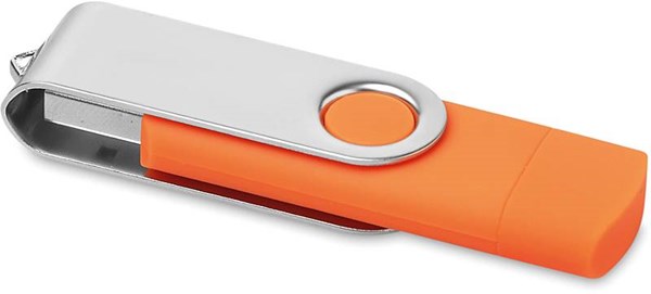 Obrázky: OTG Twister flash disk 1 GB s micro USB,oranžový
