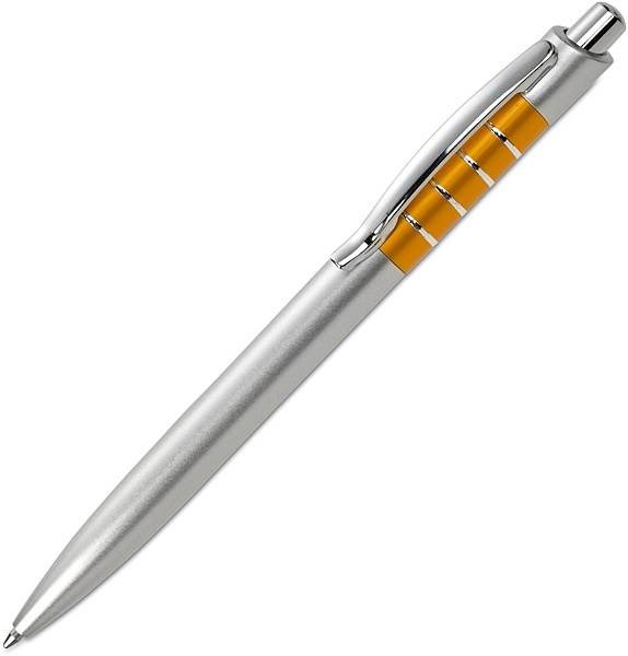 Obrázky: Plastové guličkové pero, oranžová, Obrázok 2