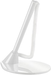 Obrázky: Biely plastový stojanček s guličkovým perom