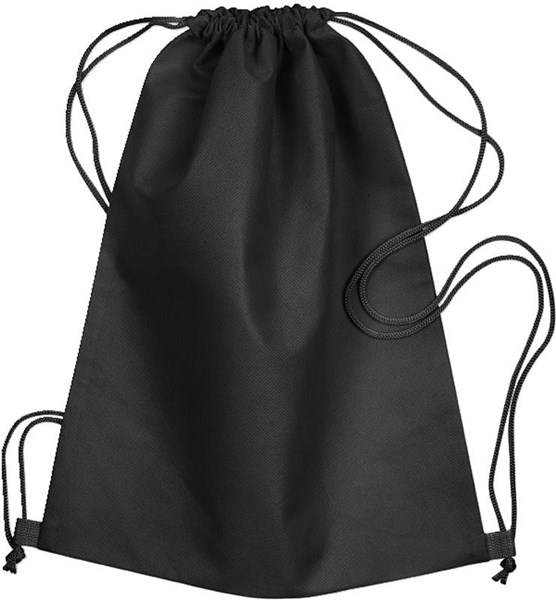 Obrázky: Jednoduchý ruksak z netkanej textílie, čierna, Obrázok 1