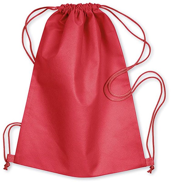 Obrázky: Jednoduchý ruksak z netkanej textílie, červená, Obrázok 1