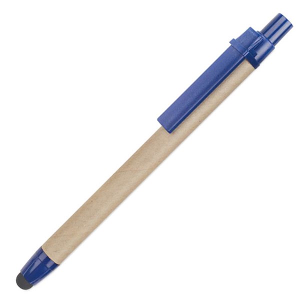 Obrázky: Guličkové recyklované pero 2v1 s modrými doplnkami