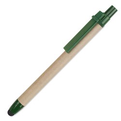 Obrázky: Guličkové recyklované pero 2v1 so zel. doplnkami