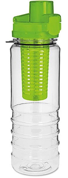 Obrázky: Limetk. plastová fľaša s vložkou na ovocie,700 ml