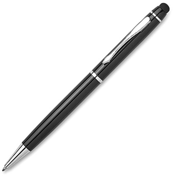 Obrázky: Čierne alumíniové pero so stylus hrotom v boxe, Obrázok 2