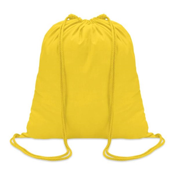 Obrázky: Žltý bavlnený ruksak so sťahovacou šnúrou