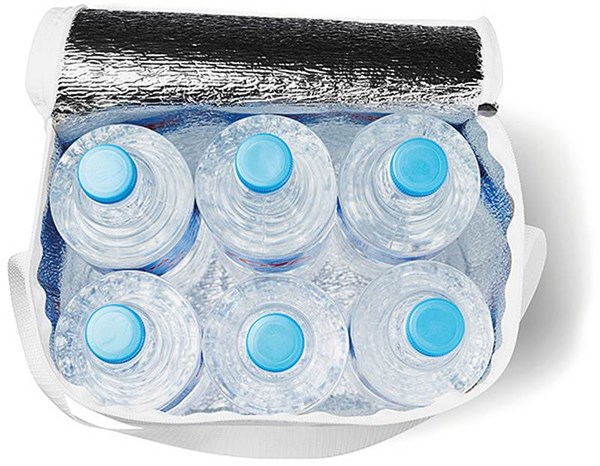 Obrázky: Chladiaca taška na 6 fliaš 1,5 l, biela, Obrázok 3