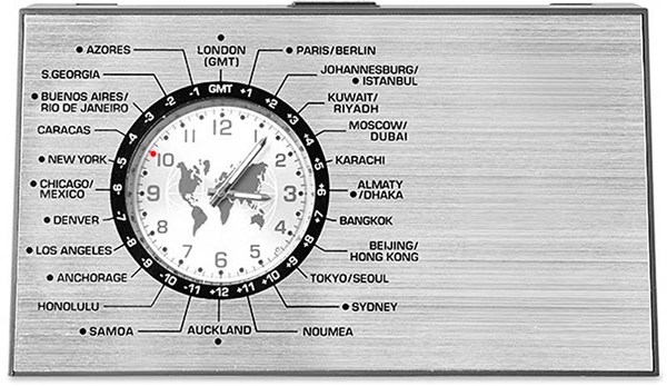 Obrázky: Otáčacie stolové kovové hodiny so svetovým časom, Obrázok 4