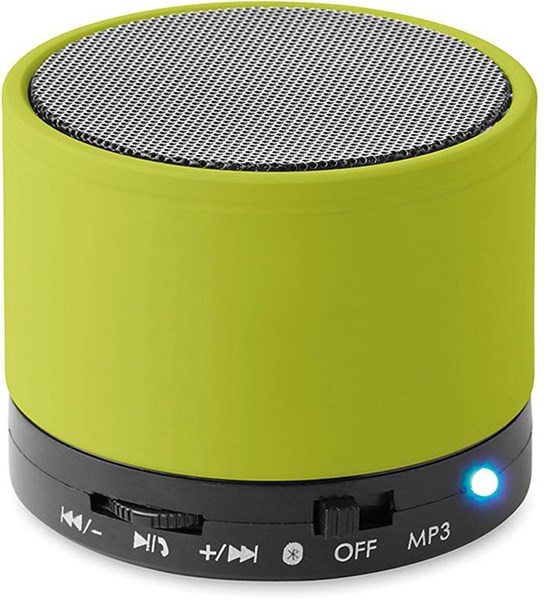 Obrázky: Limetkový valcový bluetooth reproduktor