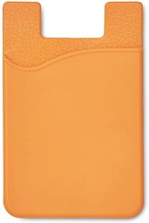 Obrázky: Oranžový silikónový držiak na karty