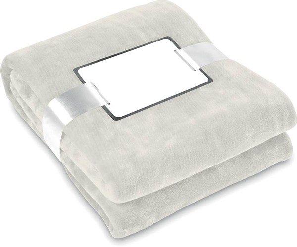 Obrázky: Béžová flísová deka s komplimentkou