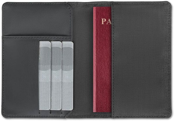 Obrázky: Šedo-čierna RFID peňaženka/obal na cestov. doklady, Obrázok 6