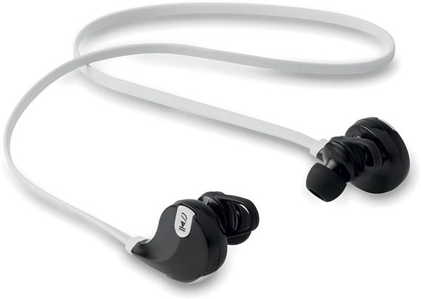 Obrázky: Bluetooth stereo slúchadlá s bielou šnúrou