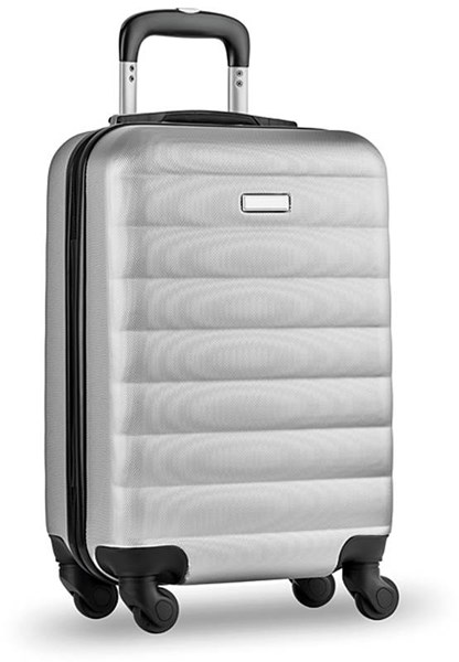 Obrázky: Strieborný škrupinový kufor na kolieskach