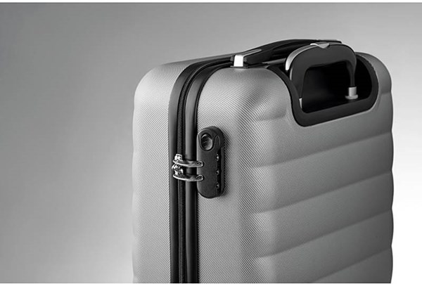 Obrázky: Strieborný škrupinový kufor na kolieskach, Obrázok 2