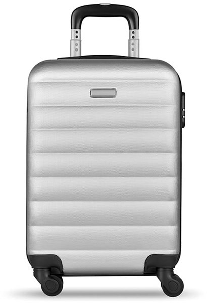 Obrázky: Strieborný škrupinový kufor na kolieskach, Obrázok 3