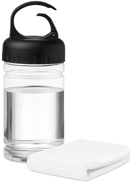 Obrázky: Fľaša z tritánu so športovým bielym uterákom, Obrázok 2