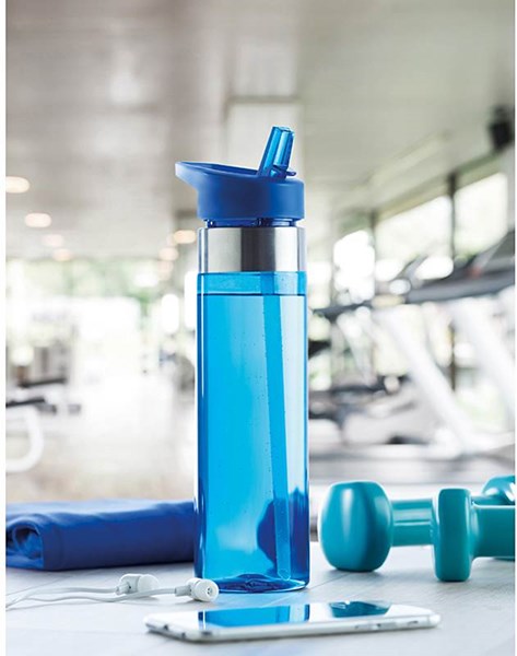 Obrázky: Modrá tritánová fľaša so silikón.krúžkom, Obrázok 2