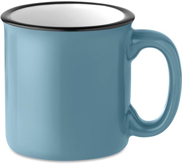 Obrázky: Keramický vintage hrnček 290 ml modro-biely