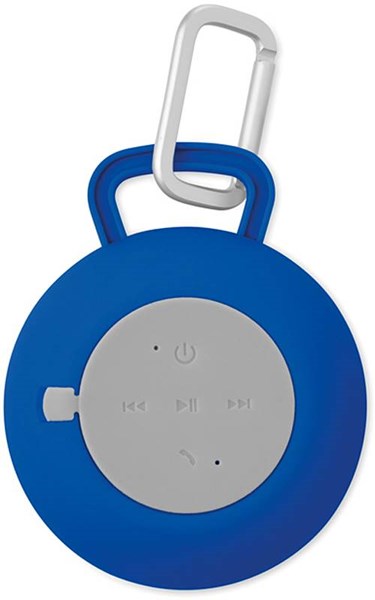Obrázky: Bluetooth reproduktor s modrou textilnou stranou, Obrázok 2