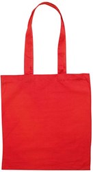 Obrázky: Červená bavlnená taška cez rameno 140 g/m2