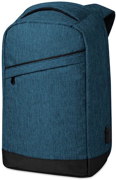 Obrázky: Elegantný modrý ruksak s USB nabíjacím káblom, Obrázok 5