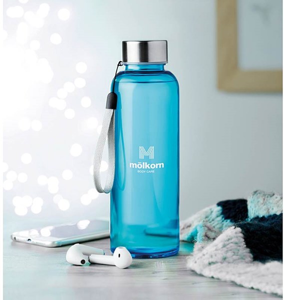 Obrázky: Transparentná modrá tritánová fľaša 500 ml, Obrázok 3