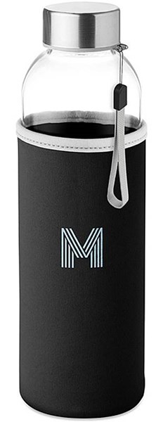 Obrázky: Sklenená fľaša v čiernom neoprénovom puzdre, Obrázok 2