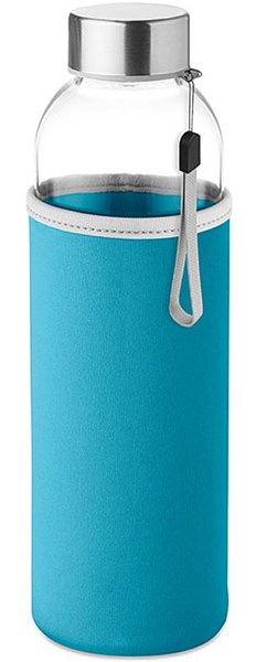 Obrázky: Sklenená fľaša v tyrkysovom neoprénovom puzdre