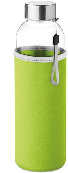 Obrázky: Sklenená fľaša v zelenom neoprénovom puzdre