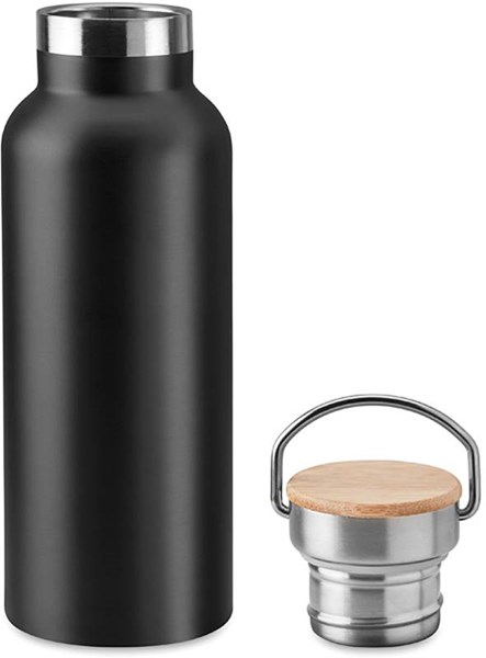 Obrázky: Nerezová čierna termoska s kovovým držadlom 0,5l, Obrázok 4