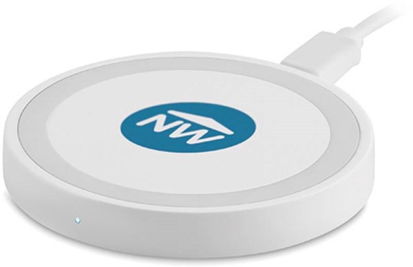 Obrázky: Biela valcová bezdrôtová nabíjačka, Obrázok 2