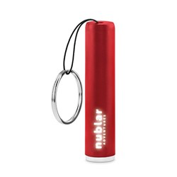 Obrázky: Červená plastová LED baterka so svietiacim logom