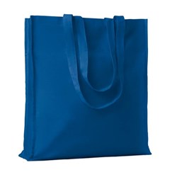 Obrázky: Modrá bavlnená nákupná taška 140 g/m2