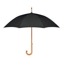 Obrázky: Čierny dáždnik s dreveným telom