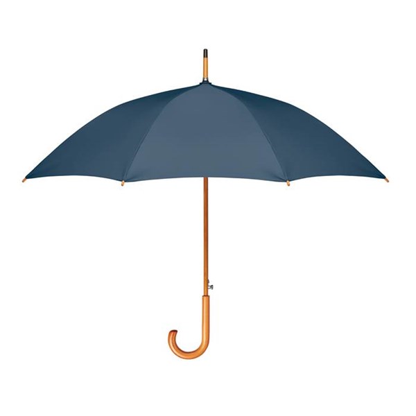 Obrázky: Tmavomodrý dáždnik s dreveným telom