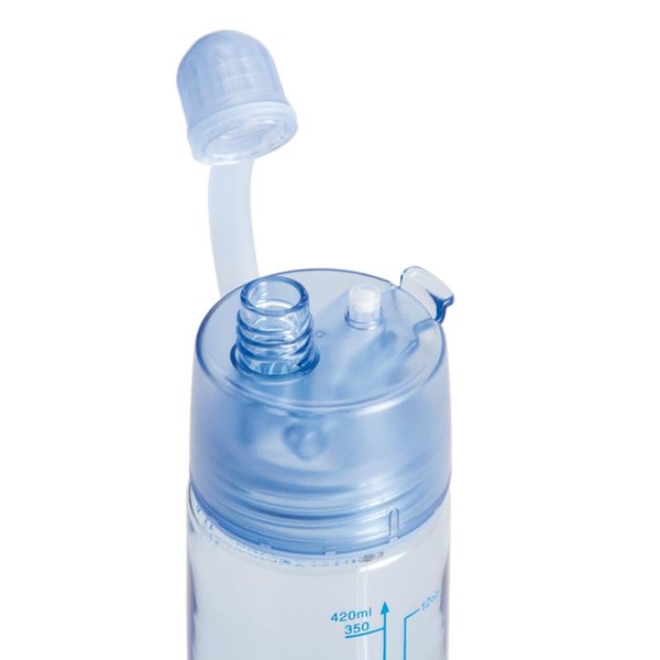 Obrázky: Modrá plastová fľaša s rozstrekovačom a odmerkou, Obrázok 7