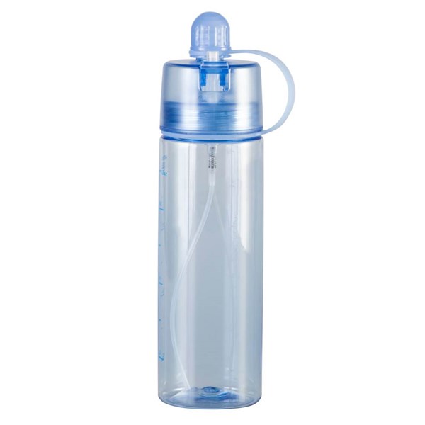 Obrázky: Modrá plastová fľaša s rozstrekovačom a odmerkou, Obrázok 9