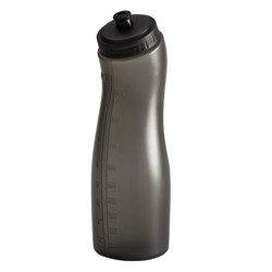 Obrázky: Veľká ergonomická čierna fľaša s odmerkou, 1L