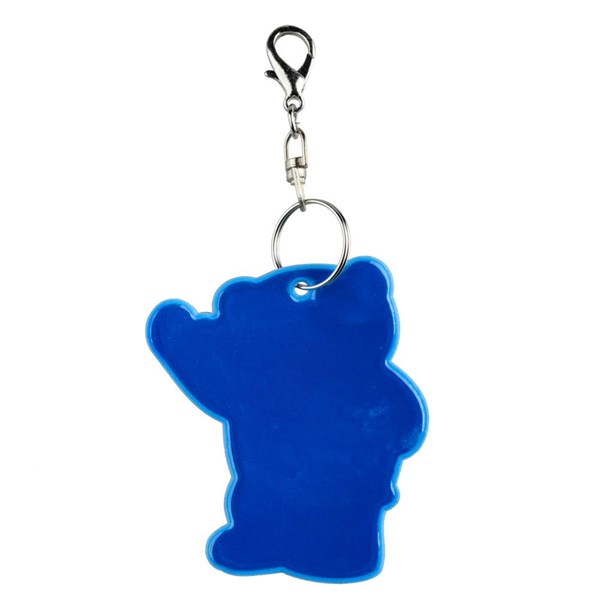 Obrázky: Modrý reflexný prívesok s karabínou - medvedík, Obrázok 5